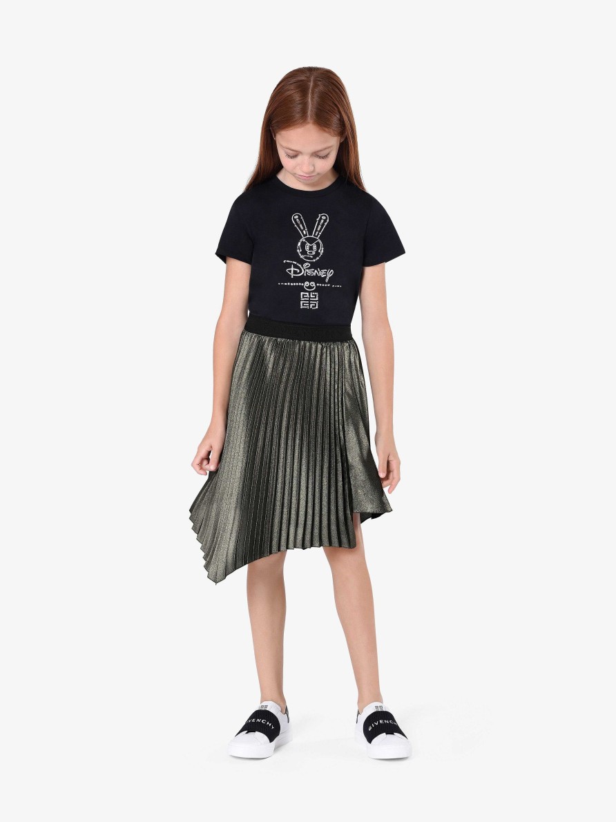 Women Givenchy Girl (4 To 12 Years) | Asymmetrical Skirt In Veil Silvery