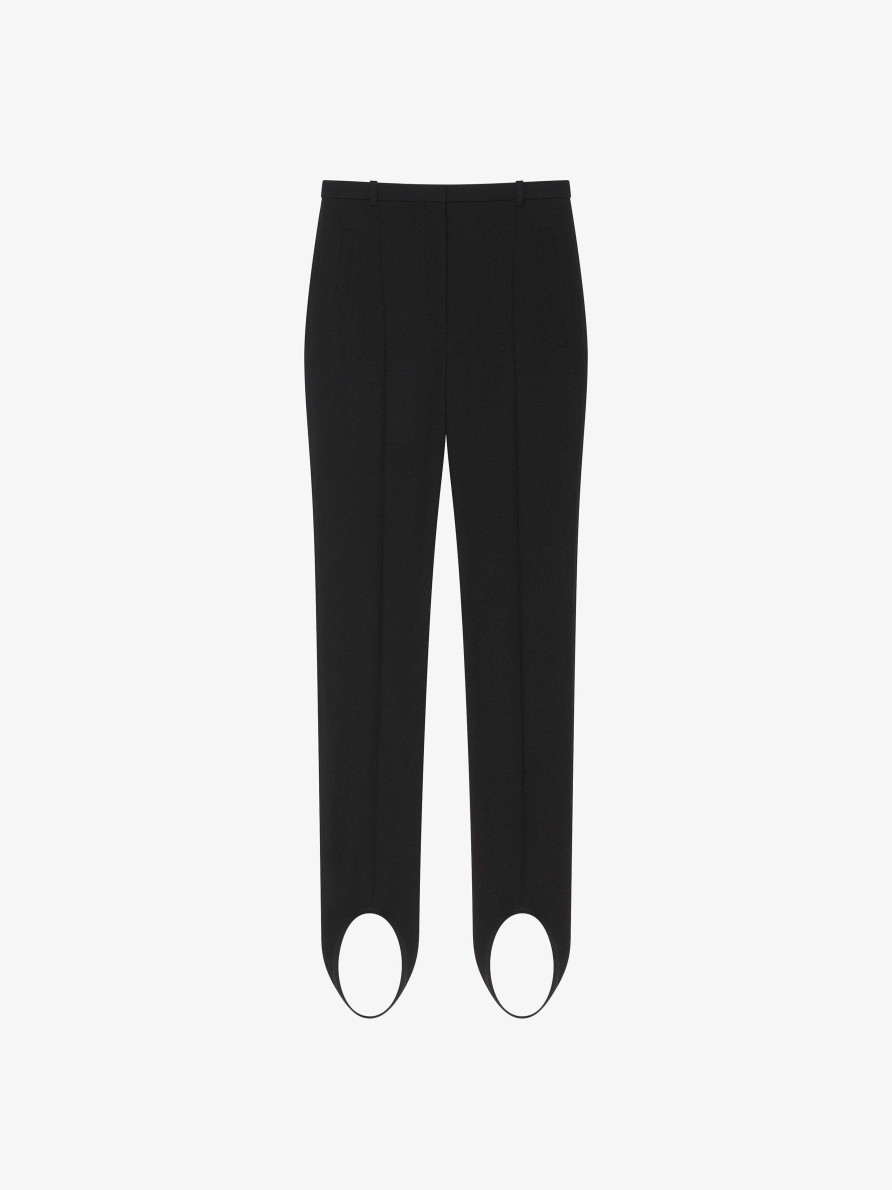 Women Givenchy Pants | Stirrup Pants In Twill Black