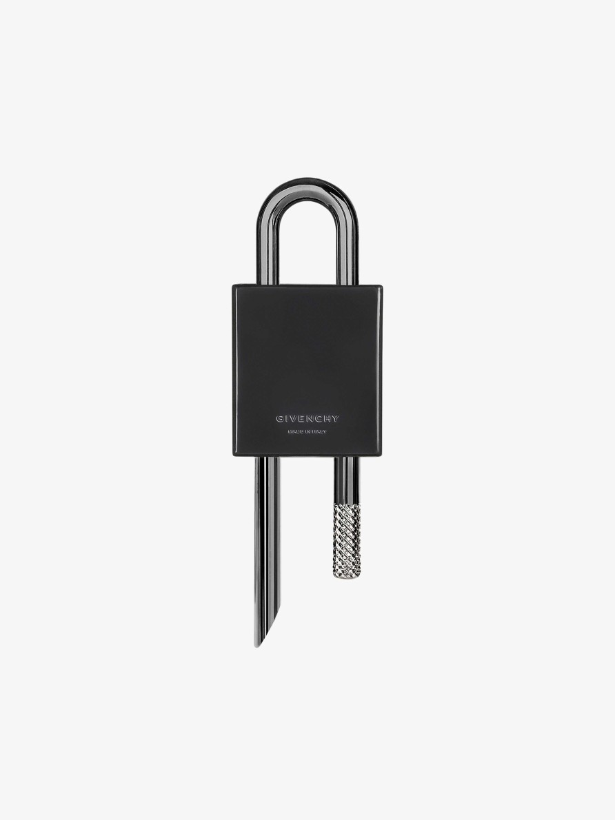 Men Givenchy Other Accessories | Small 4G Padlock In Two Tone Metal Black