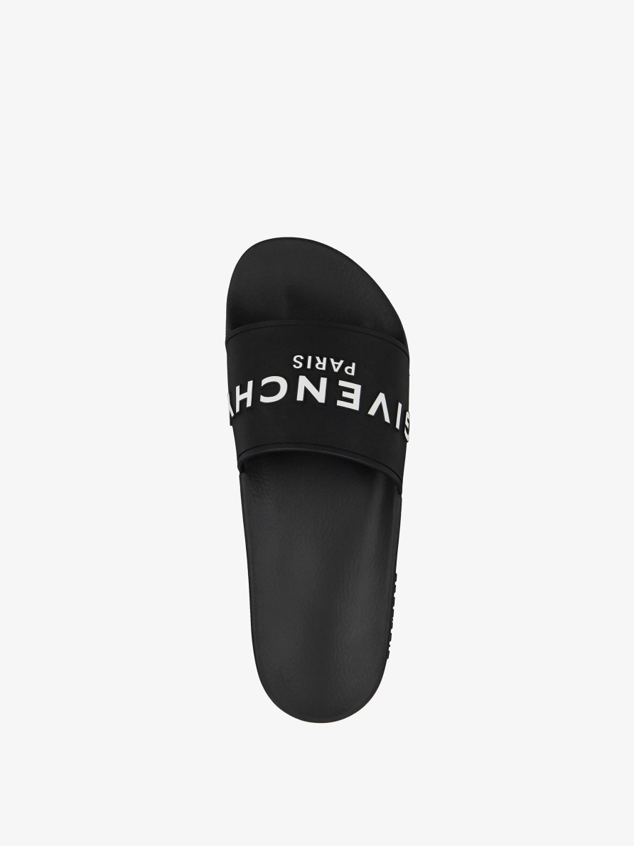 Men Givenchy Slides & Sandals | Slide Sandals In Rubber Black