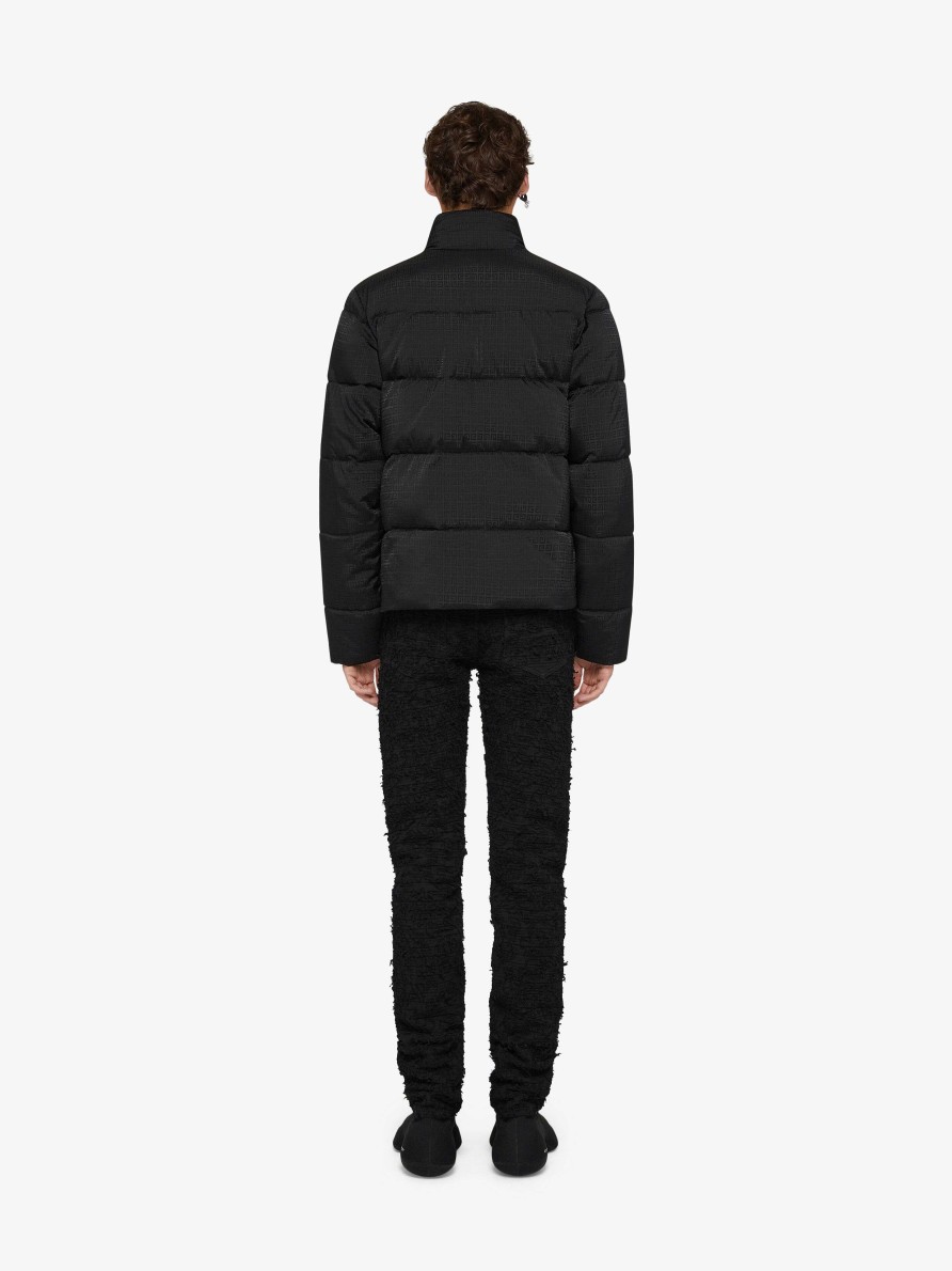 Men Givenchy Outerwear & Blousons | Puffer Jacket In 4G Jacquard Black