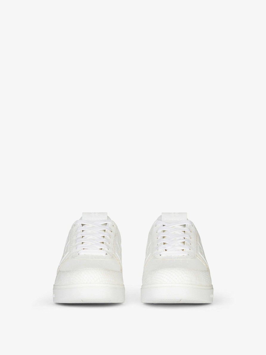 Men Givenchy G4 | G4 Sneakers In Python Effect Leather White