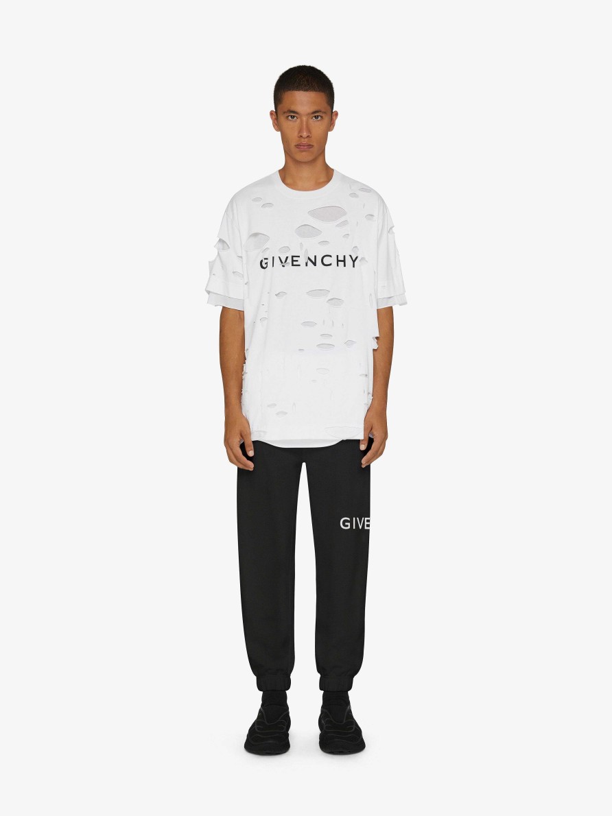 Men Givenchy Pants | Givenchy Archetype Slim Fit Jogger Pants In Fleece Black