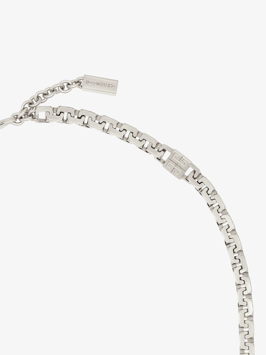 Men Givenchy Jewelry | 4G Chain Necklace In Metal Silvery