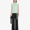 Women Givenchy Tops & Shirts | Givenchy Top In Silk With Lavalliere Mint Green