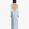 Women Givenchy Dresses | Evening Dress With Pearls And Rhinestones Grey Blue