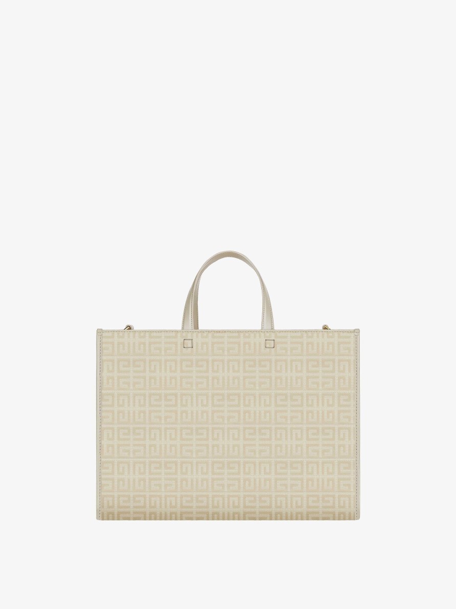 Women Givenchy G-Tote | Medium G-Tote Shopping Bag In 4G Coated Canvas Natural Beige