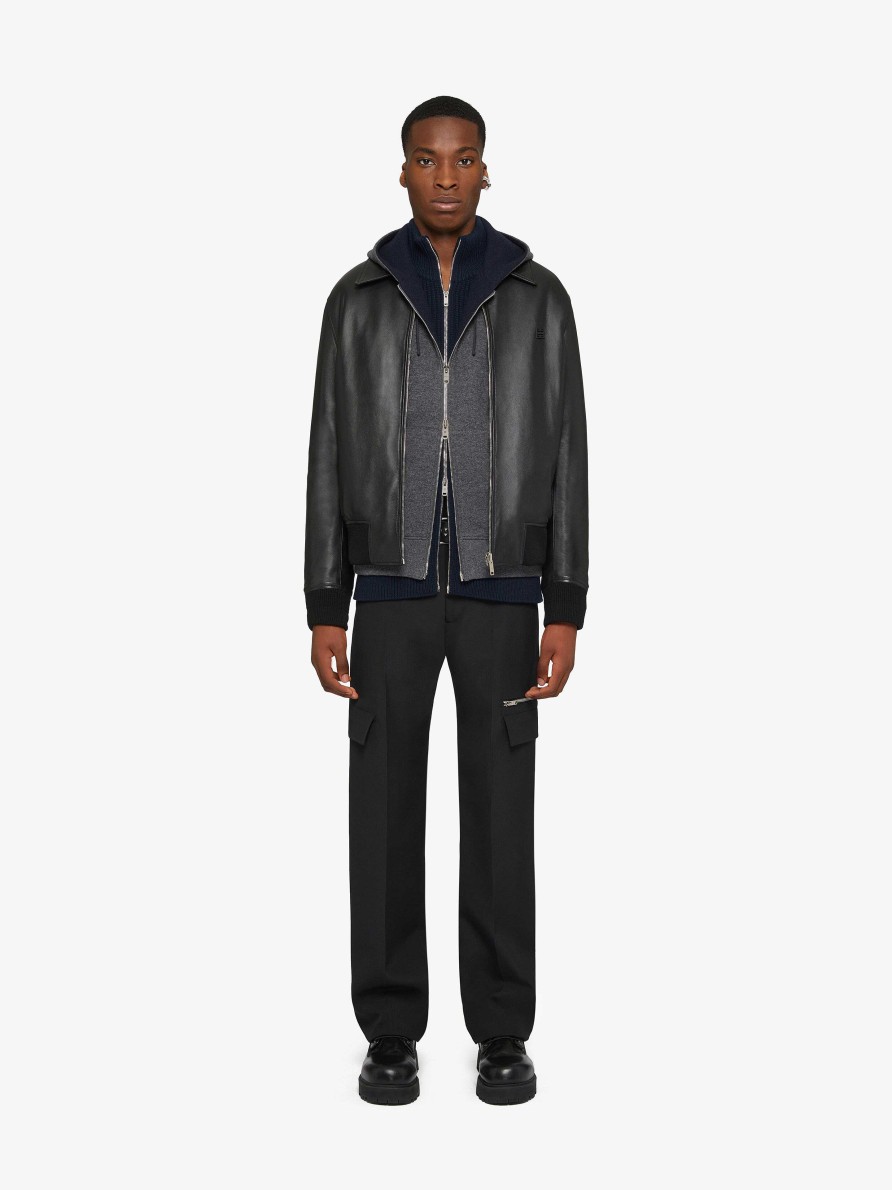 Men Givenchy Pants | Tailored Pants In Wool With Pocket Details Black