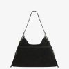 Women Givenchy Shoulder Bags | Medium Voyou Bag In Suede Black