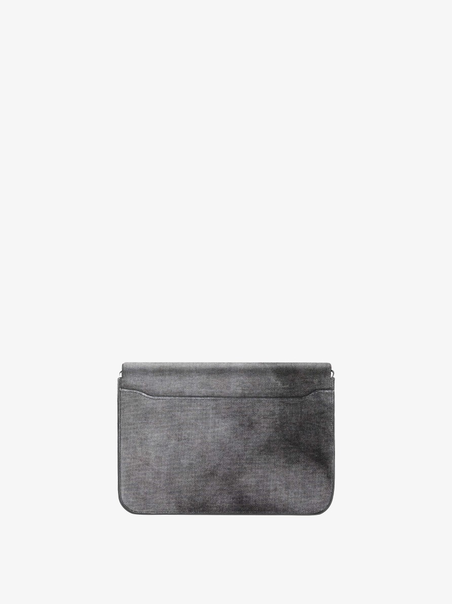 Women Givenchy 4G | Medium 4G Bag In Washed Denim With Chain Dark Grey