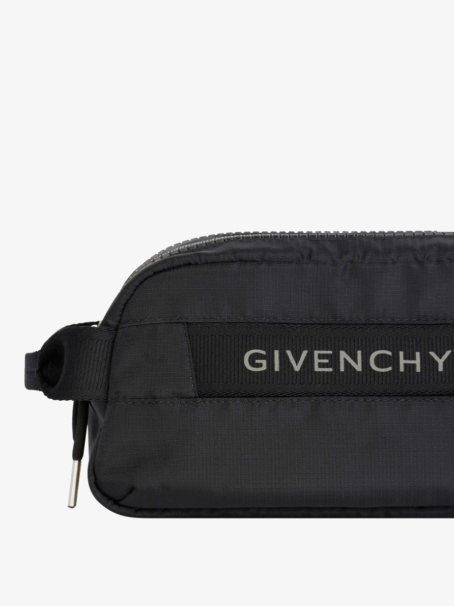 Men Givenchy Small Leather Goods | G-Trek Toilet Pouch In Nylon Black