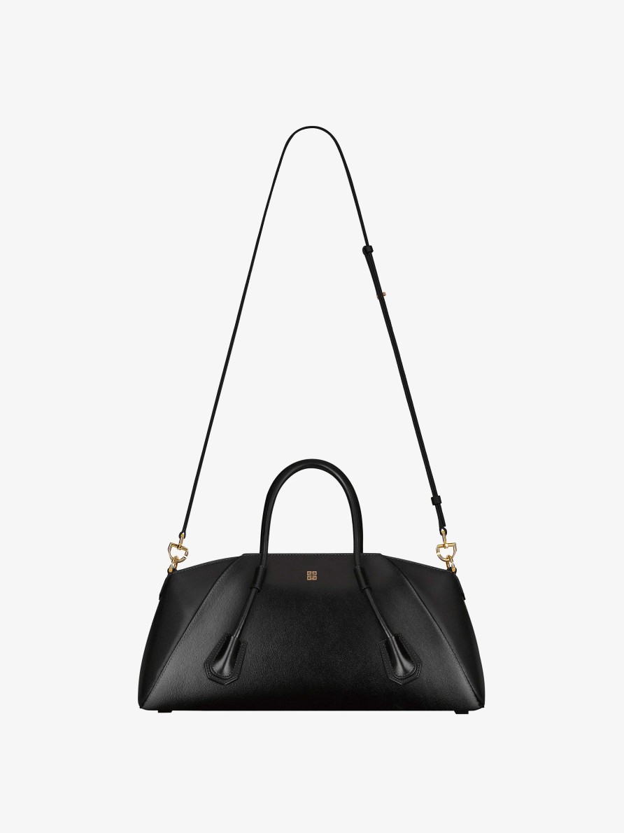 Women Givenchy Antigona | Small Antigona Stretch Bag In Box Leather Black