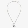 Men Givenchy Jewelry | Giv Cut Necklace In Metal And Enamel Black