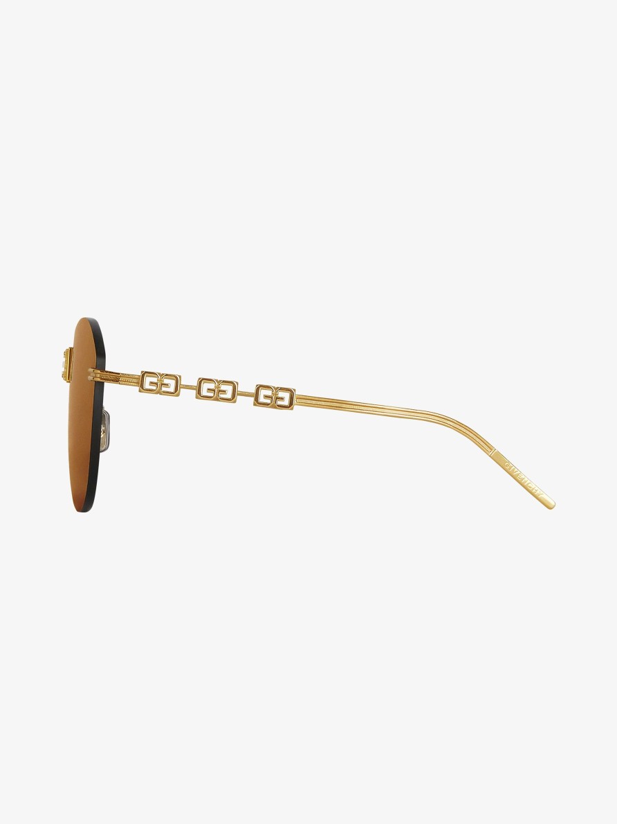 Women Givenchy Sunglasses | 4Gem Unisex Sunglasses In Metal Golden