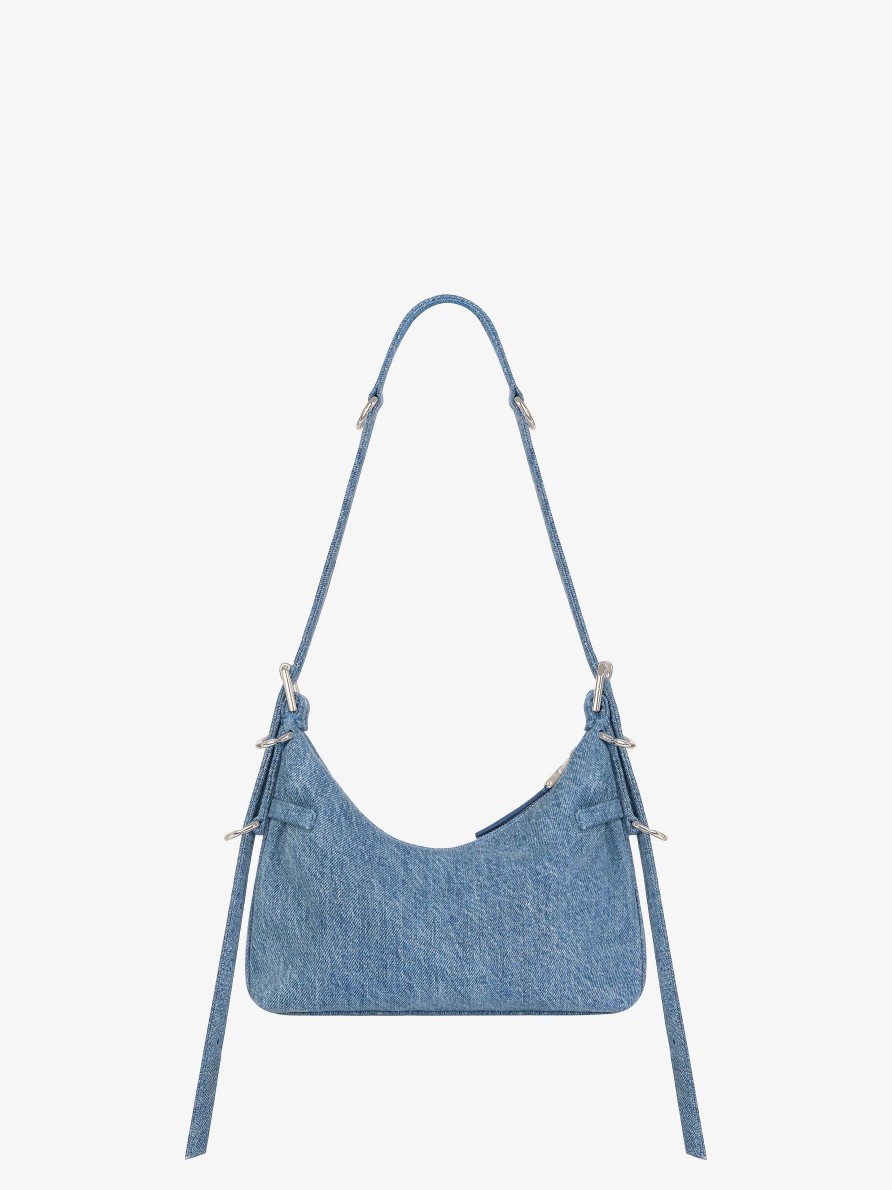 Women Givenchy Voyou | Mini Voyou Bag In Denim Medium Blue