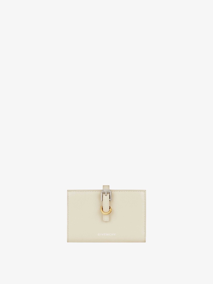 Women Givenchy Small Leather Goods | Voyou Wallet In Leather Natural Beige