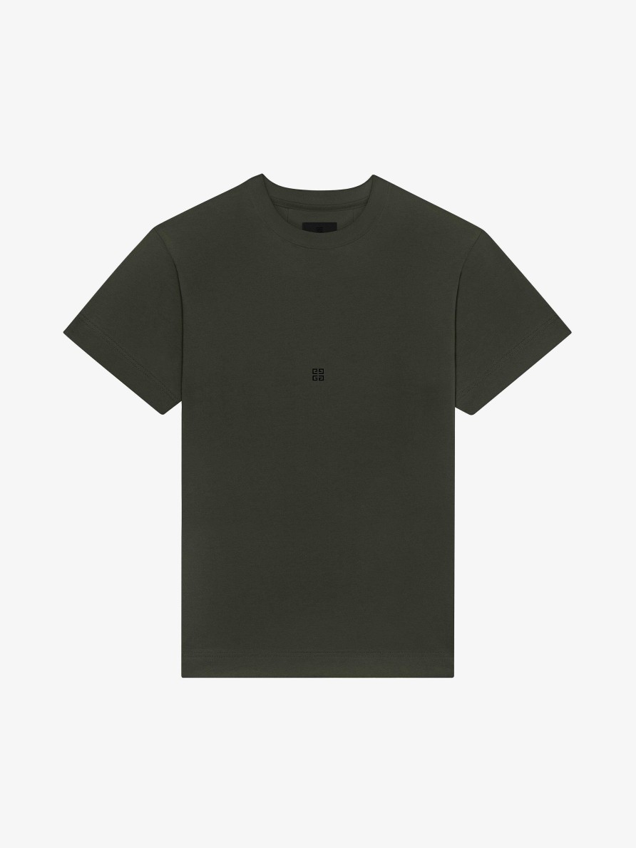 Men Givenchy T-Shirts | Slim Fit T-Shirt In Cotton Khaki