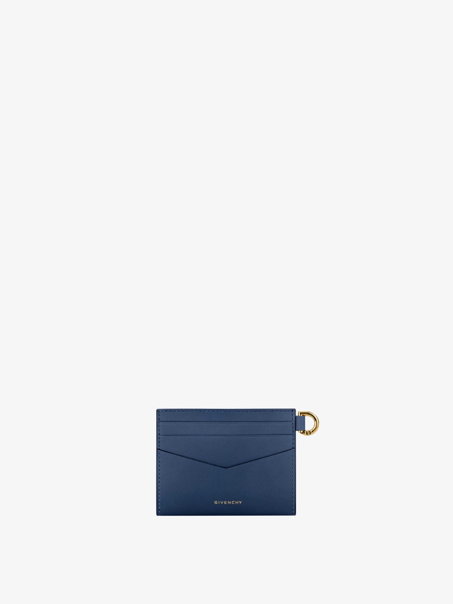 Women Givenchy Small Leather Goods | 4G Card Holder In Box Leather Navy