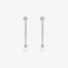 Women Givenchy Jewelry | Pearl Earrings In Metal With Crystals White/Silvery