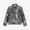 Men Givenchy Denim | Jacket In Destroyed Denim And Moleskin Black