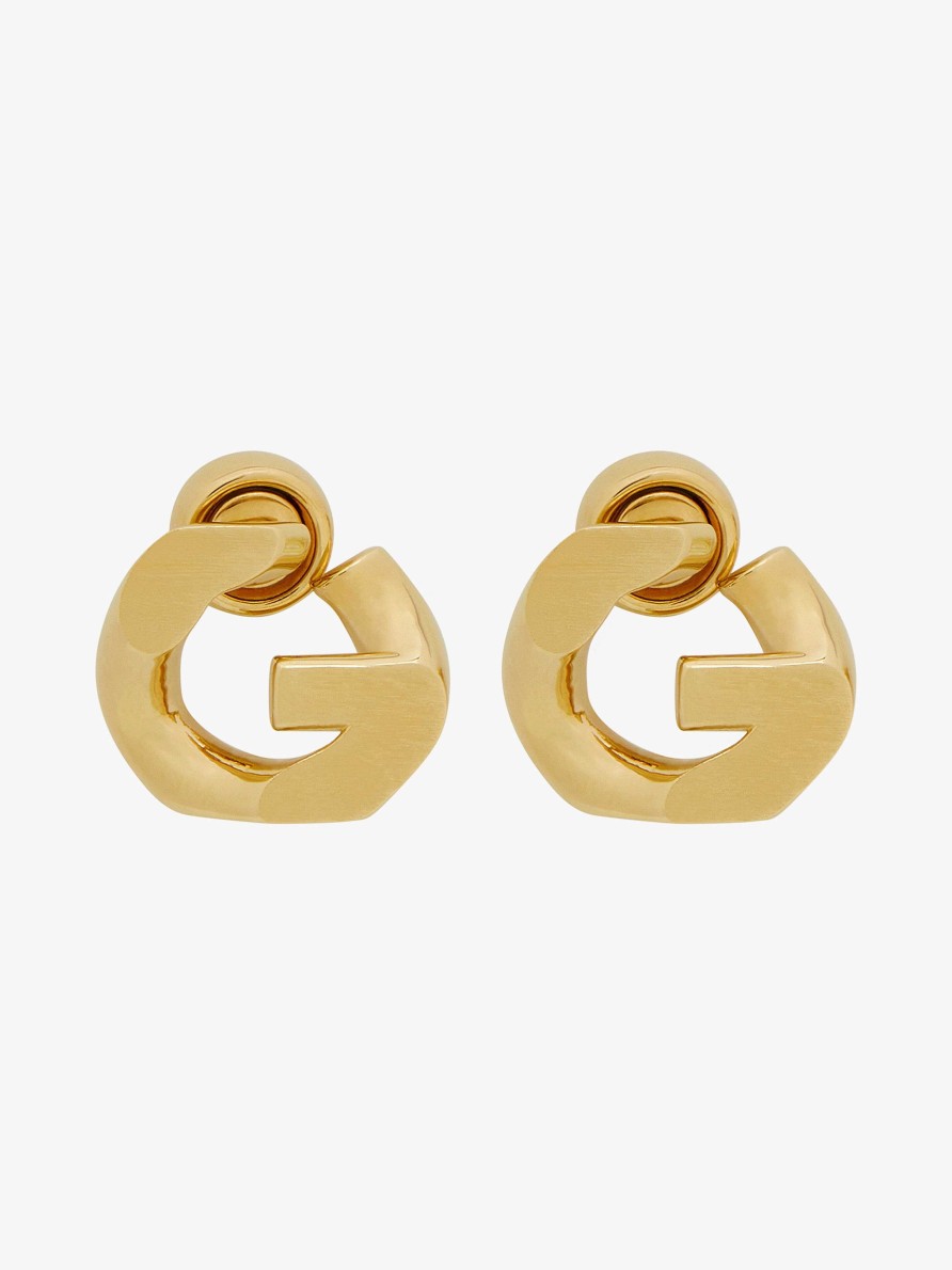 Women Givenchy Jewelry | G Chain Earrings Golden Yellow