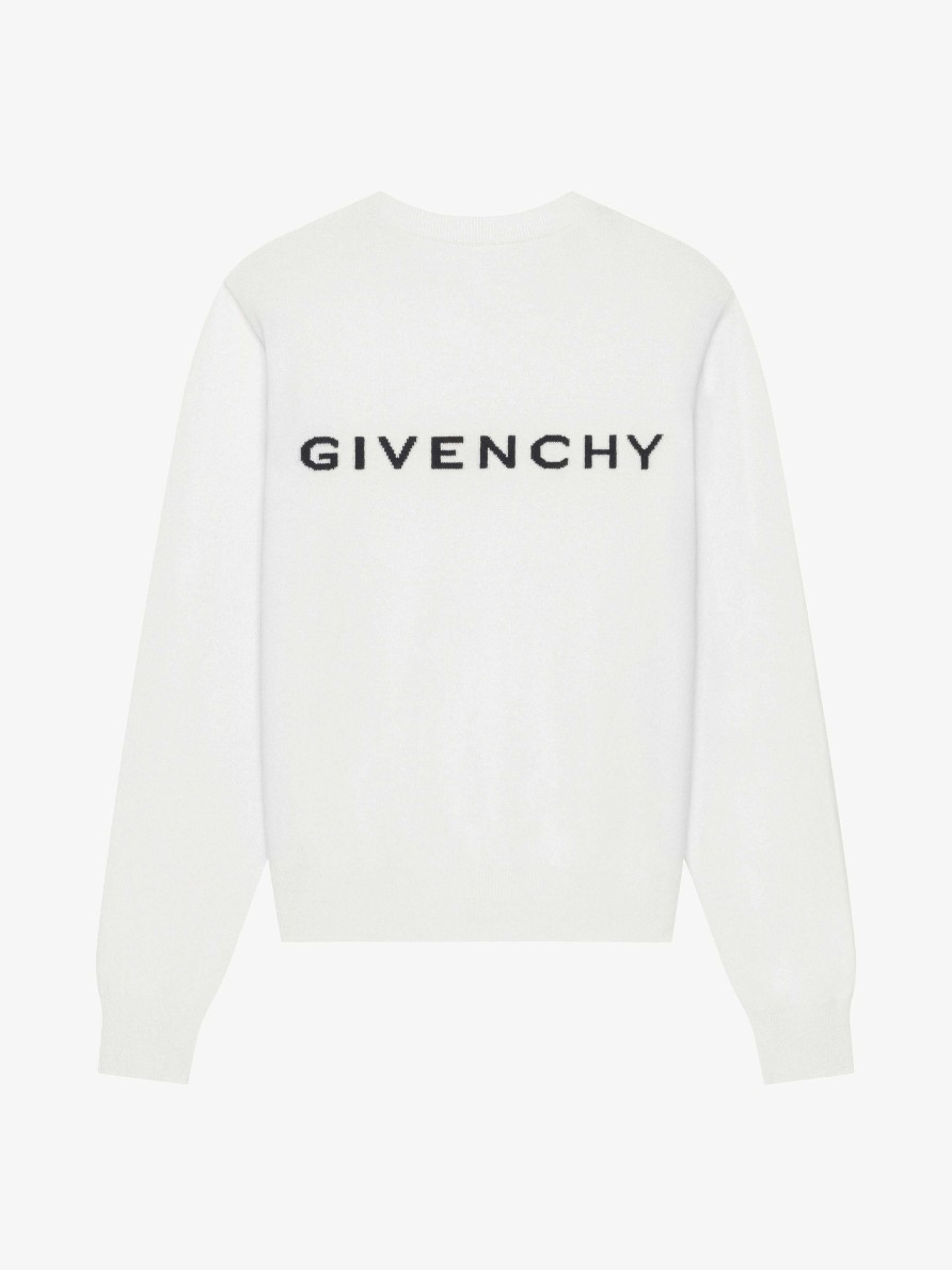 Women Givenchy Knitwear | Givenchy Sweater In Wool And Cashmere White/Black