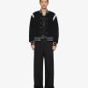 Men Givenchy Outerwear & Blousons | Varsity Jacket In 4G Knit With Velvet Effect Black