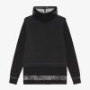 Men Givenchy Sweatshirts & Hoodies | Overlapped Hooded T-Shirt In Cotton And Mesh Black