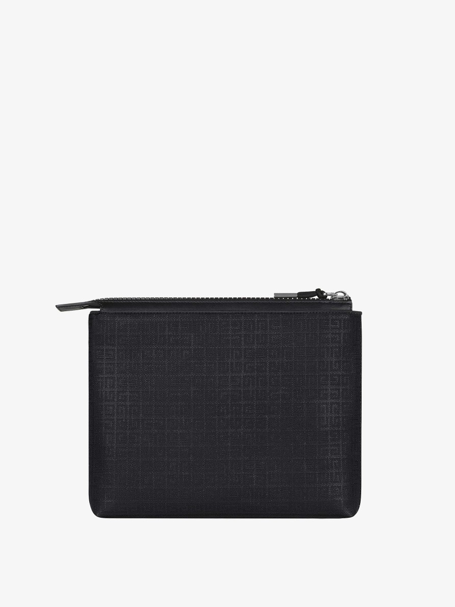 Men Givenchy Small Leather Goods | Givenchy Travel Pouch In 4G Nylon Black