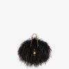 Women Givenchy Mini & Micro Bags | Mini Kenny Bag In Silk With Feathers Black