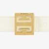 Women Givenchy Belts | 4G Reversible Belt In Coated Canvas Natural Beige