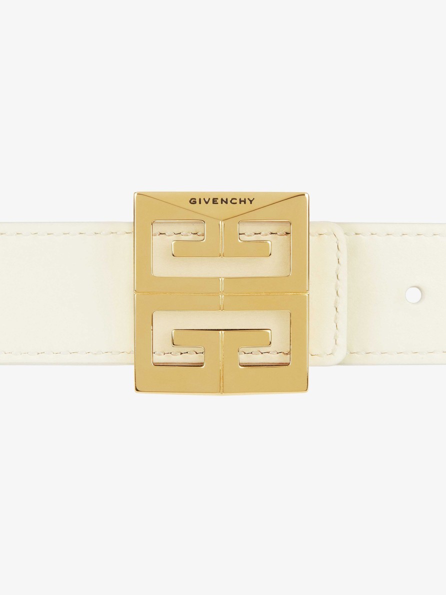 Women Givenchy Belts | 4G Reversible Belt In Coated Canvas Natural Beige