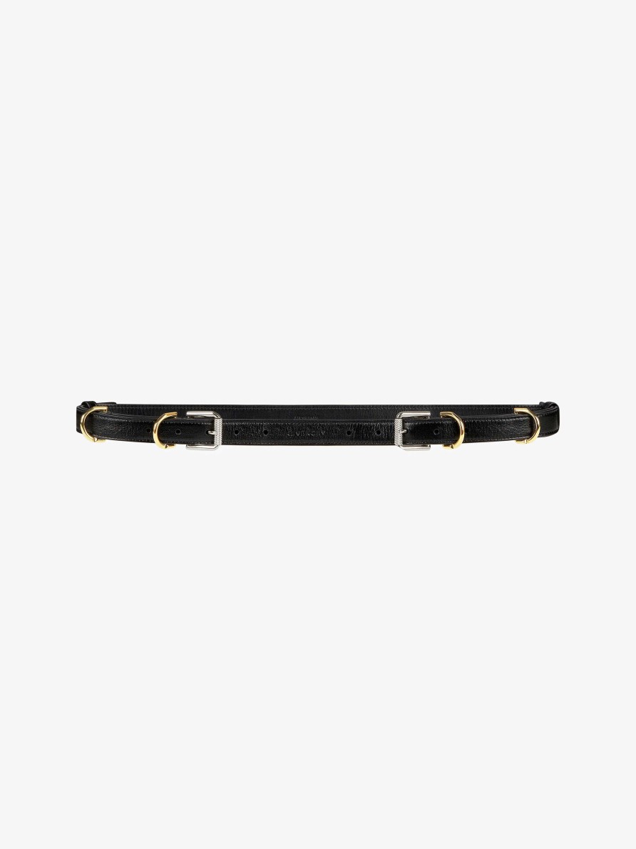 Women Givenchy Belts | Voyou Belt In Leather Black