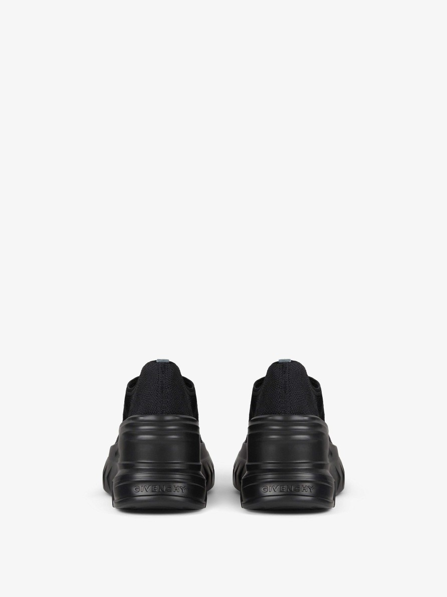 Women Givenchy Sneakers | Marshmallow Wedge Sneakers In Rubber And Knit Black