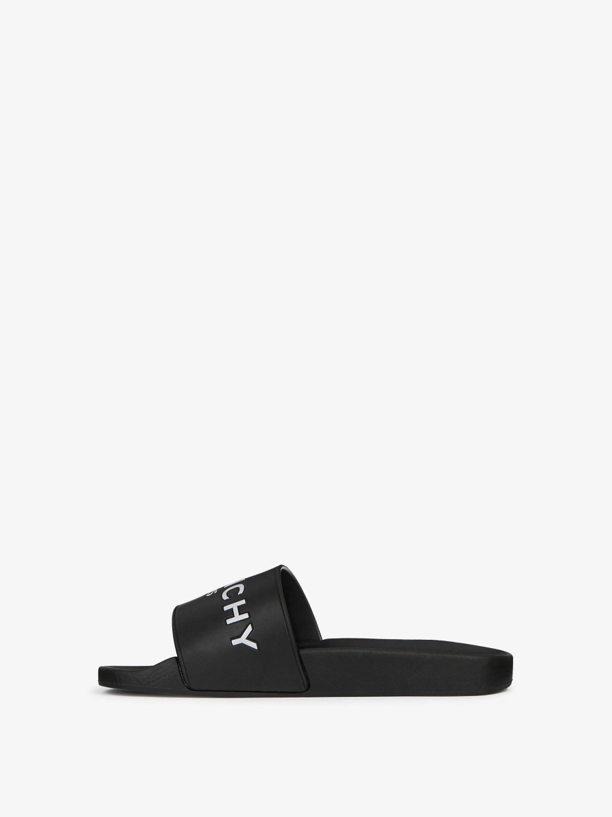 Women Givenchy Slides & Sandals | Slide Sandals In Rubber Black