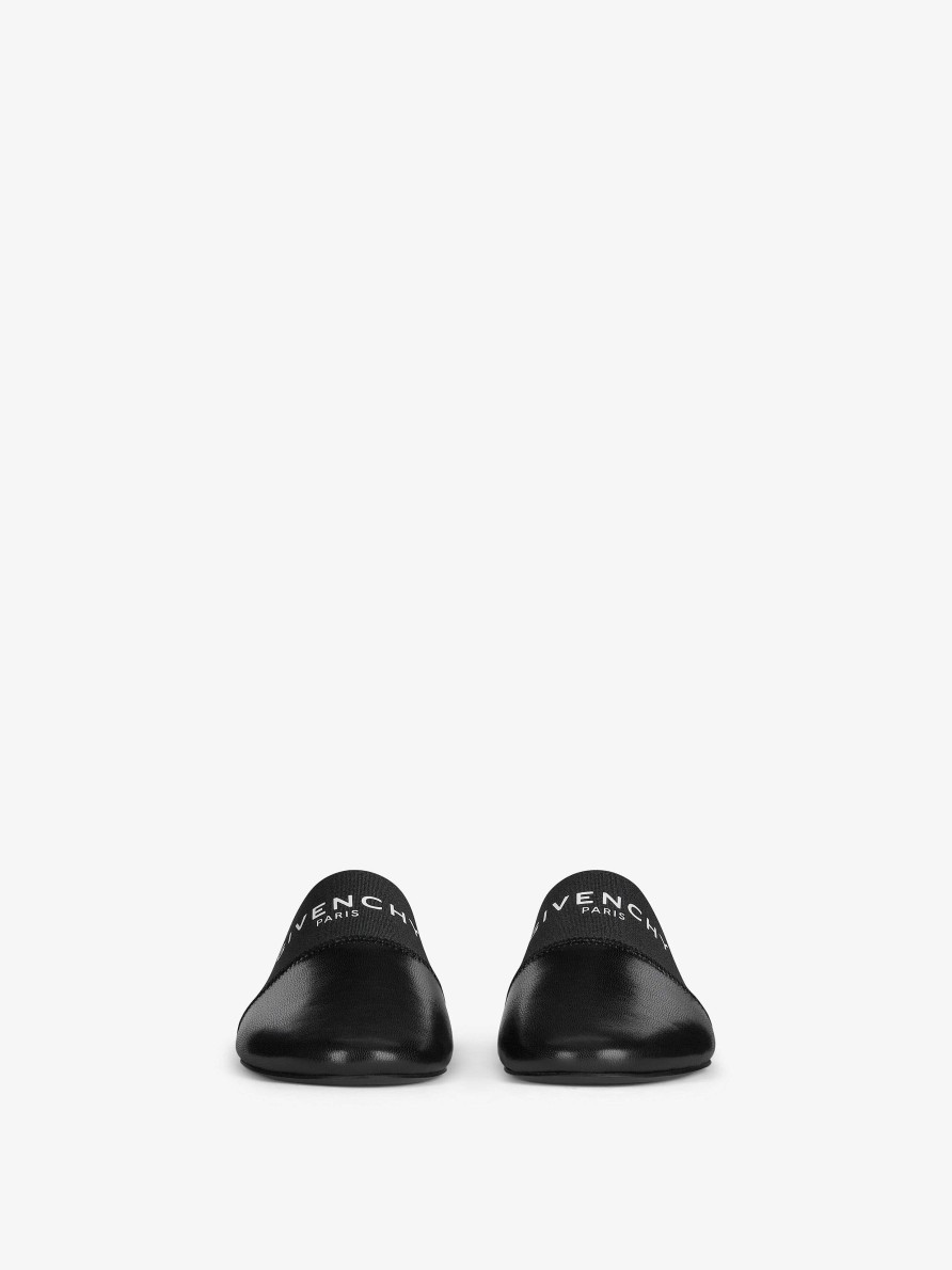 Women Givenchy Slides & Sandals | Bedford Flat Mules In Leather Black