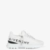 Men Givenchy Sneakers | Spectre Runner Sneakers In Leather With Zip White