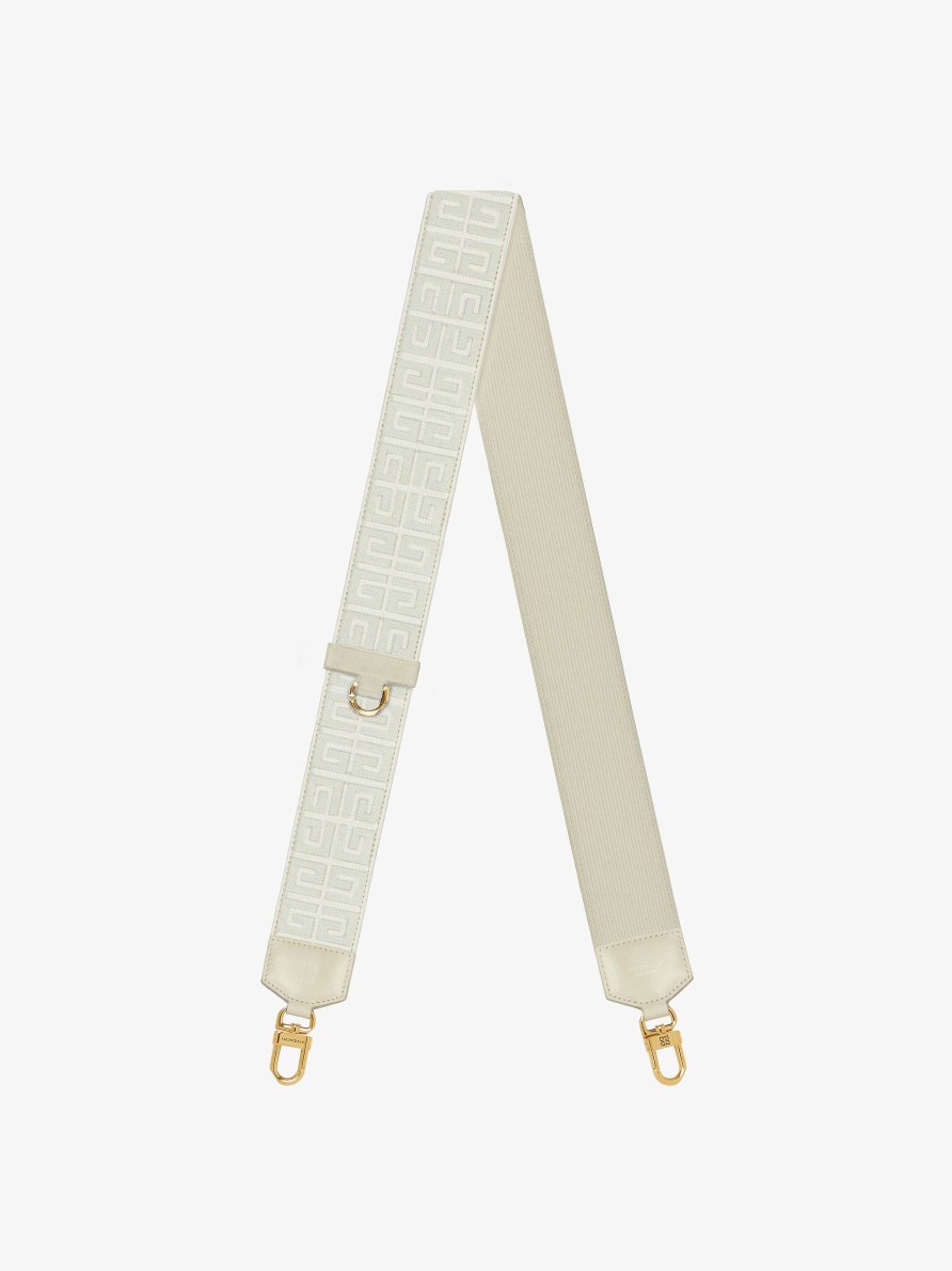 Women Givenchy Other Accessories | Strap In 4G Embroidery Natural Beige