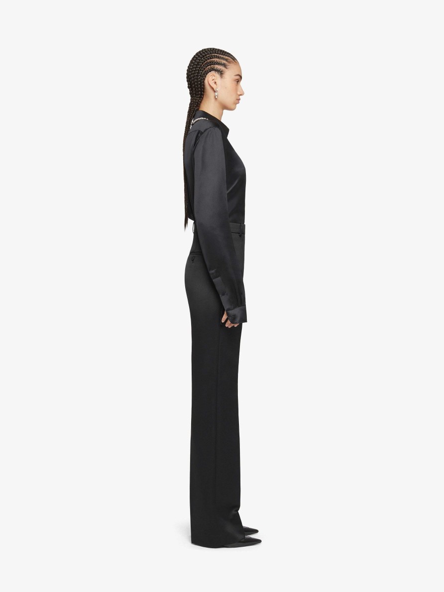 Women Givenchy Pants | Tailored Pants In Satin Black