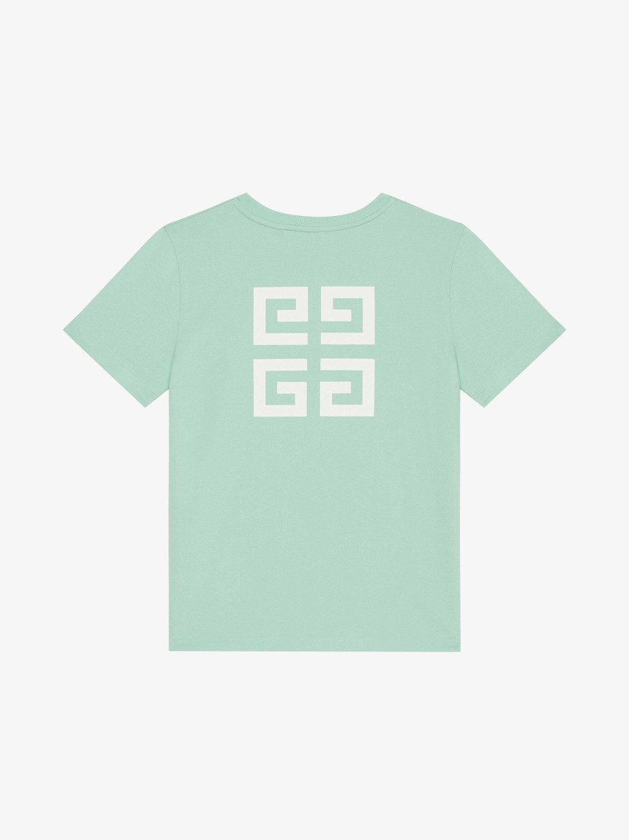 Men Givenchy Boy (4 To 12 Years) | T-Shirt In Printed Jersey Light Mint Green