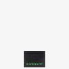 Men Givenchy Small Leather Goods | Givenchy Card Holder In 4G Micro Leather Black/Green