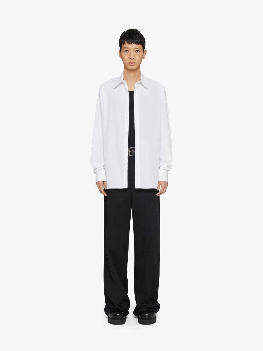 Men Givenchy Shirts | Shirt In Poplin White