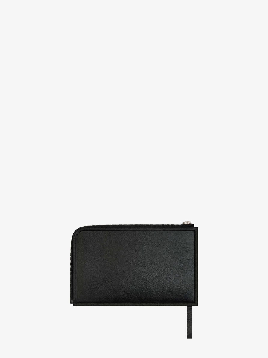 Women Givenchy Small Leather Goods | Voyou Pouch In Leather Black