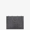 Women Givenchy G-Tote | Medium G-Tote Shopping Bag In 4G Canvas With Chain Dark Grey