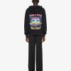 Men Givenchy Sweatshirts & Hoodies | Givenchy World Tour Boxy Fit Hoodie In Fleece Black