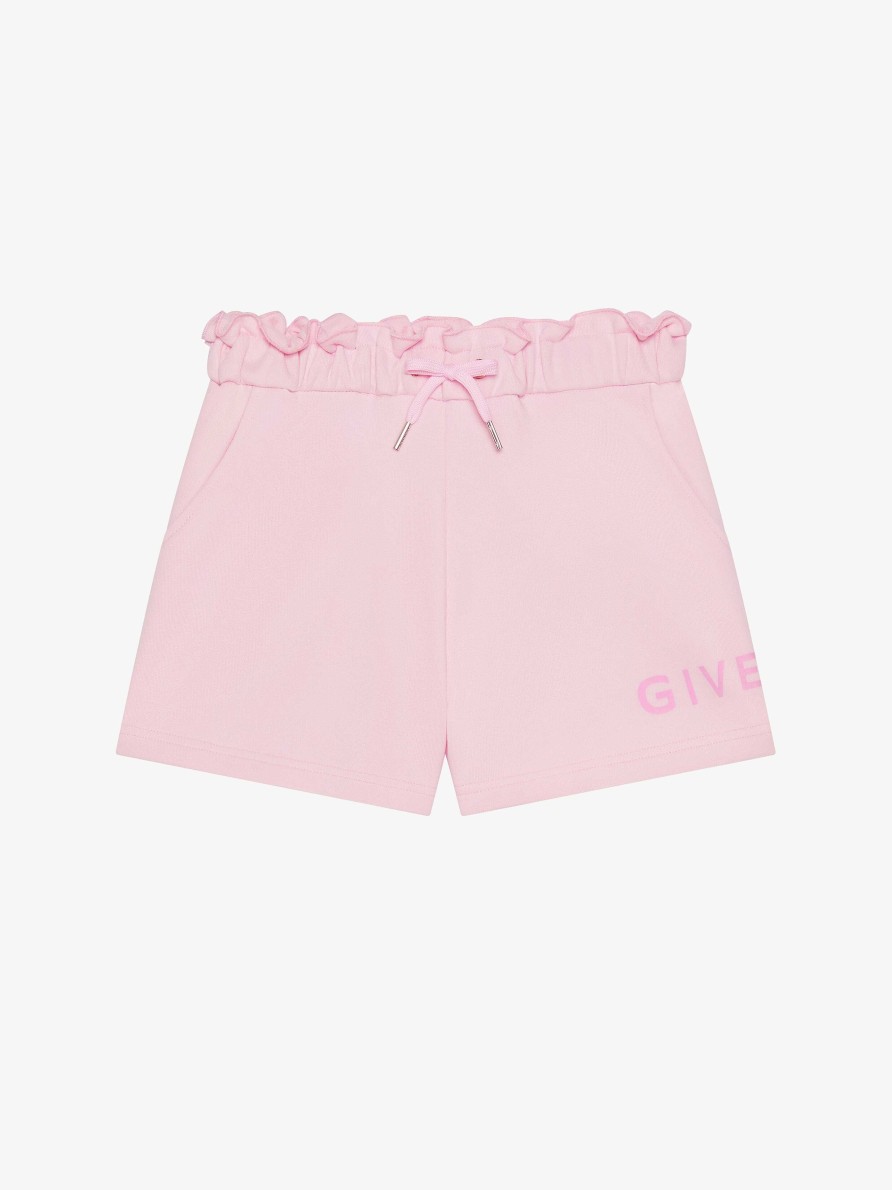 Women Givenchy Girl (4 To 12 Years) | Givenchy Archetype Bermuda Shorts In Fleece Light Pink