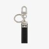 Men Givenchy Other Accessories | Keyring In Metal And 4G Classic Leather Black