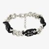 Men Givenchy Jewelry | 4G Bracelet In Metal Black/Silvery