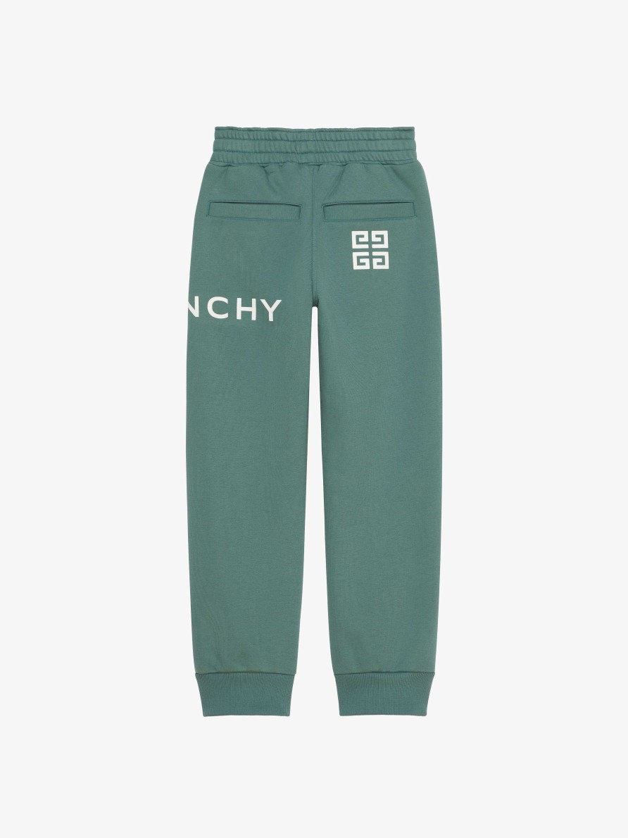 Men Givenchy Boy (4 To 12 Years) | Givenchy 4G Jogger Pants In Fleece Greyish Green