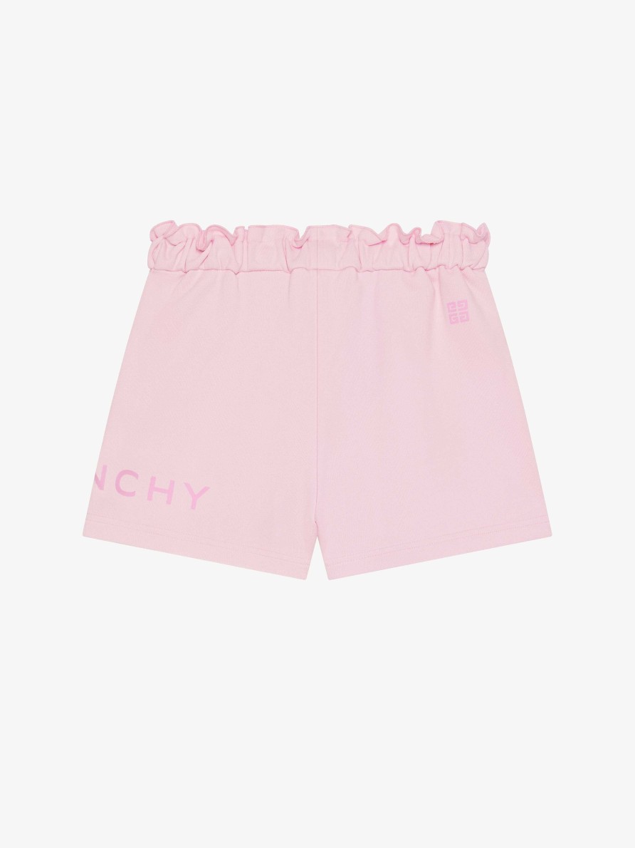 Women Givenchy Girl (4 To 12 Years) | Givenchy Archetype Bermuda Shorts In Fleece Light Pink